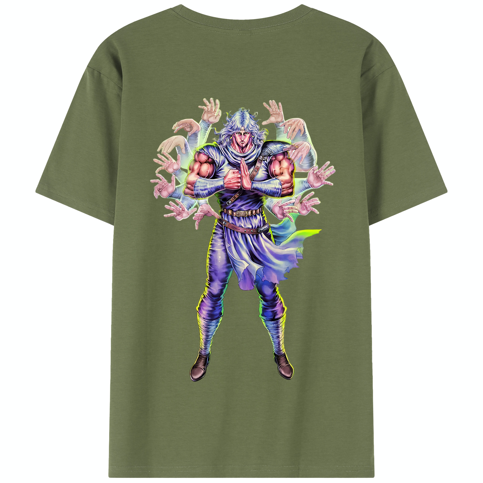 （画像用） 北斗の拳 Fist of the North Star 綿100％半袖Tシャツ（背面プリント）
